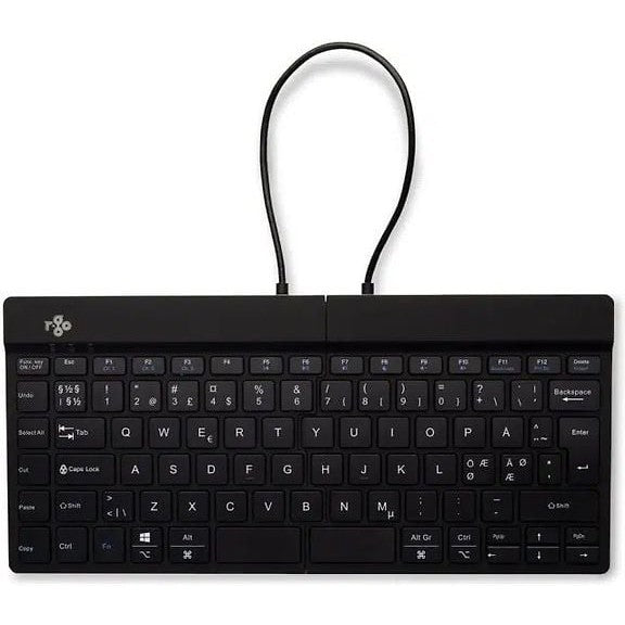 R-Go Split Break Two-Part Ergonomic Wireless Keyboard, Black