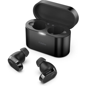 Philips T2 Fidelio Noise Cancelling Earbuds, Black