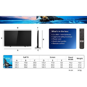 Philips 75" PML8709 – 4K QD Mini-LED Google TV