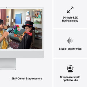 Apple iMac 24" M4 16 GB, 256 GB -computer, silver MWUC3