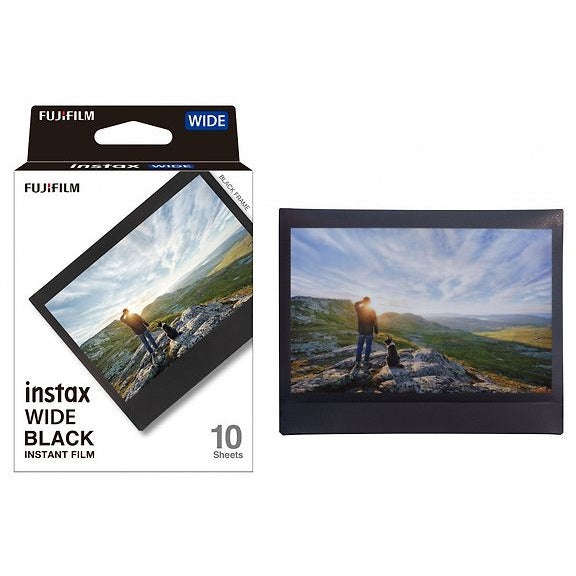 Fujifilm Instax Wide Film Black Frame Instant Film, 10 Exposures