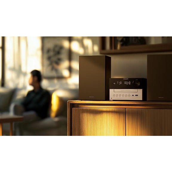 Philips TAM3205MKII/12 Micro Stereo System, Black / Silver