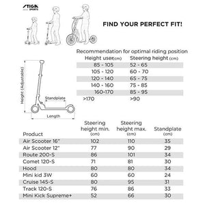 Stoga Comet 120 Kick Scooter, Black/Pink