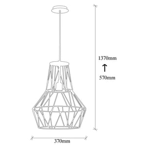 Opviq Fellini MR-129 Ceiling Light, 40 W, E27