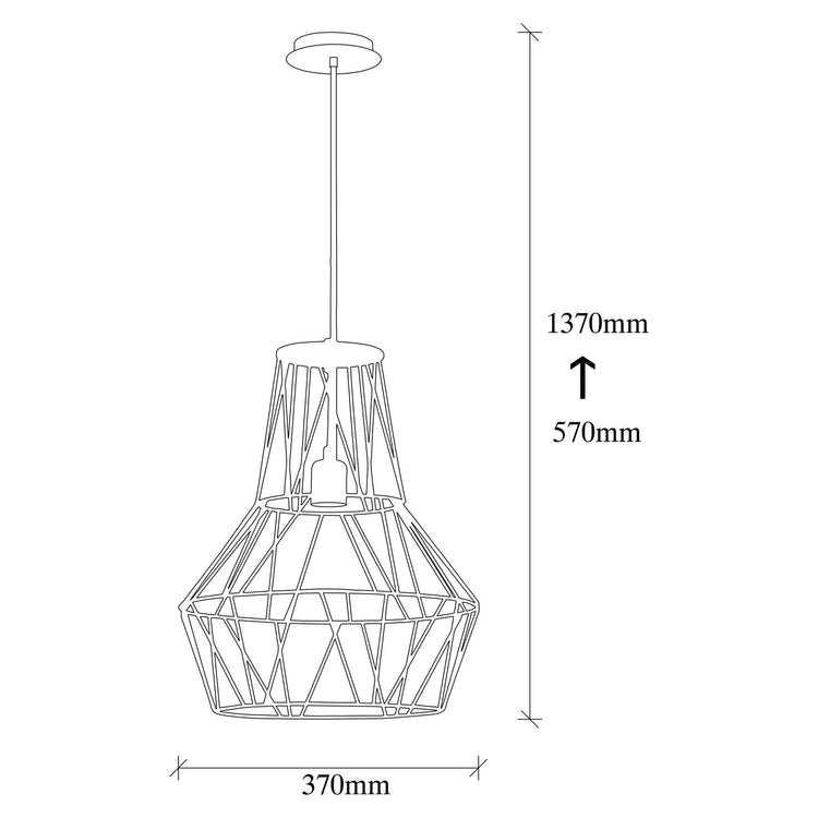 Opviq Fellini MR-129 Ceiling Light, 40 W, E27