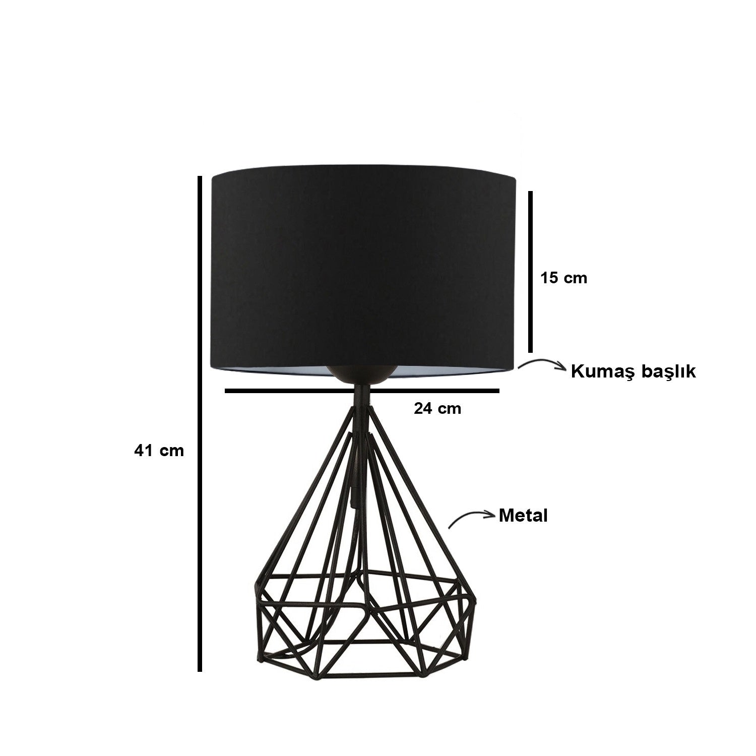 Opviq AYD-2974 Table Lamp, E27, 60W