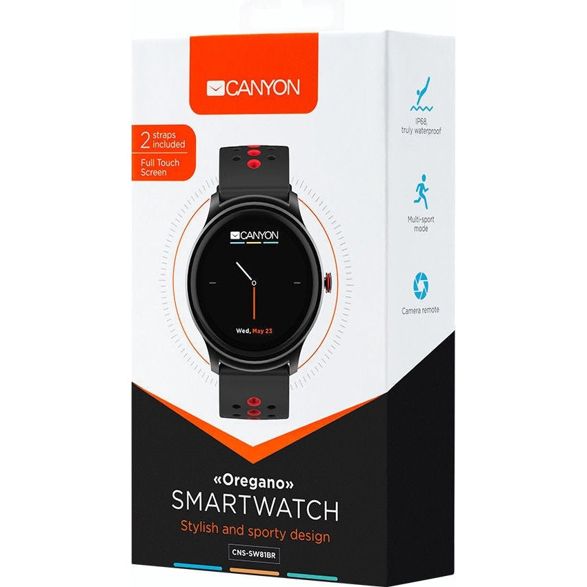 Smart watch Canyon Oregano SW-81, black/red