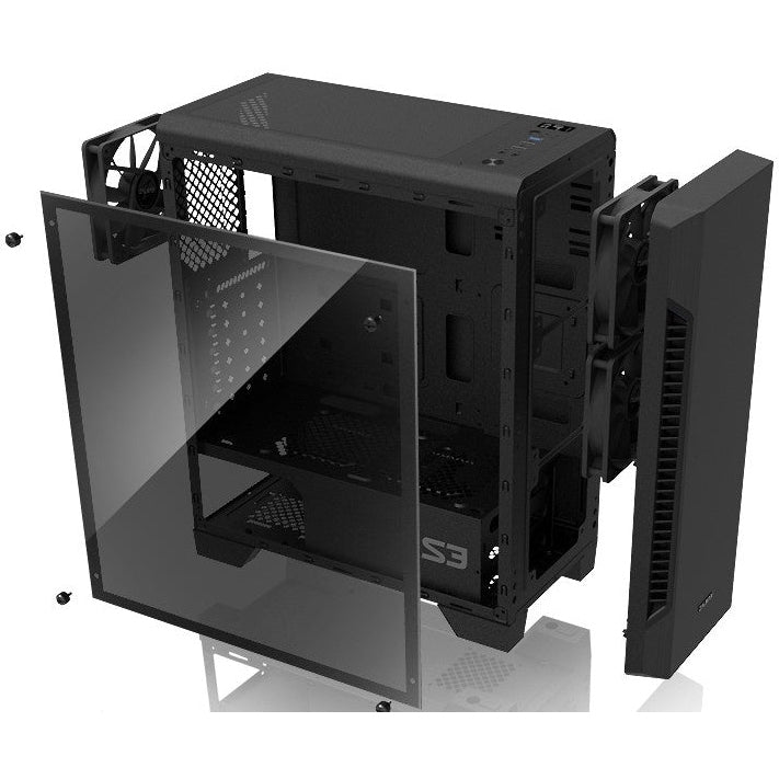 Computer housing Zalman S3 TG, black