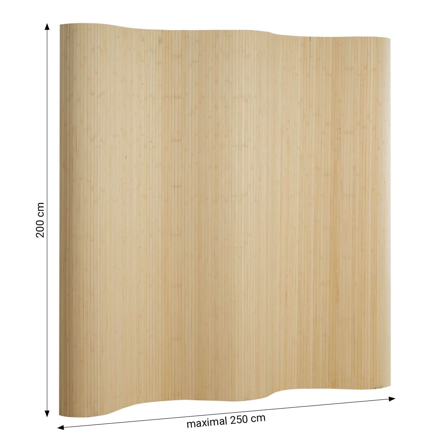 Bamboo Room Divider 200x250 cm, Natural