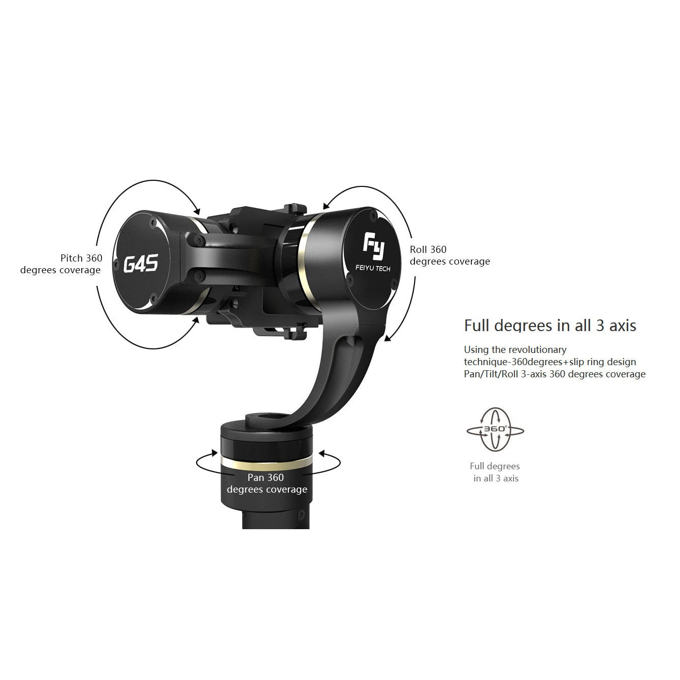 Feiyu Tech G4S Handheld Gimbal For Gopro Hero 3/4