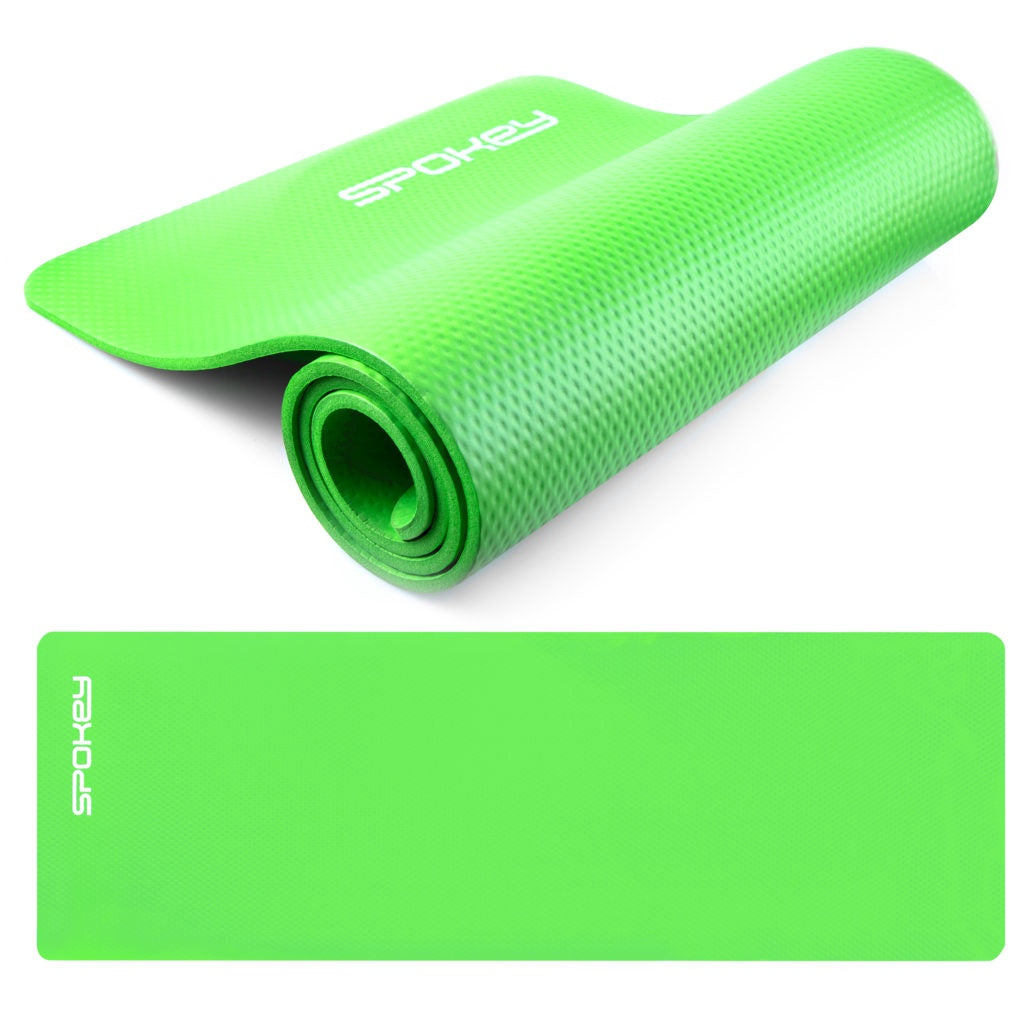 Spokey SoftMat fitness and yoga mat, Green/Grey, 180 cm x 60 cm x 1 cm