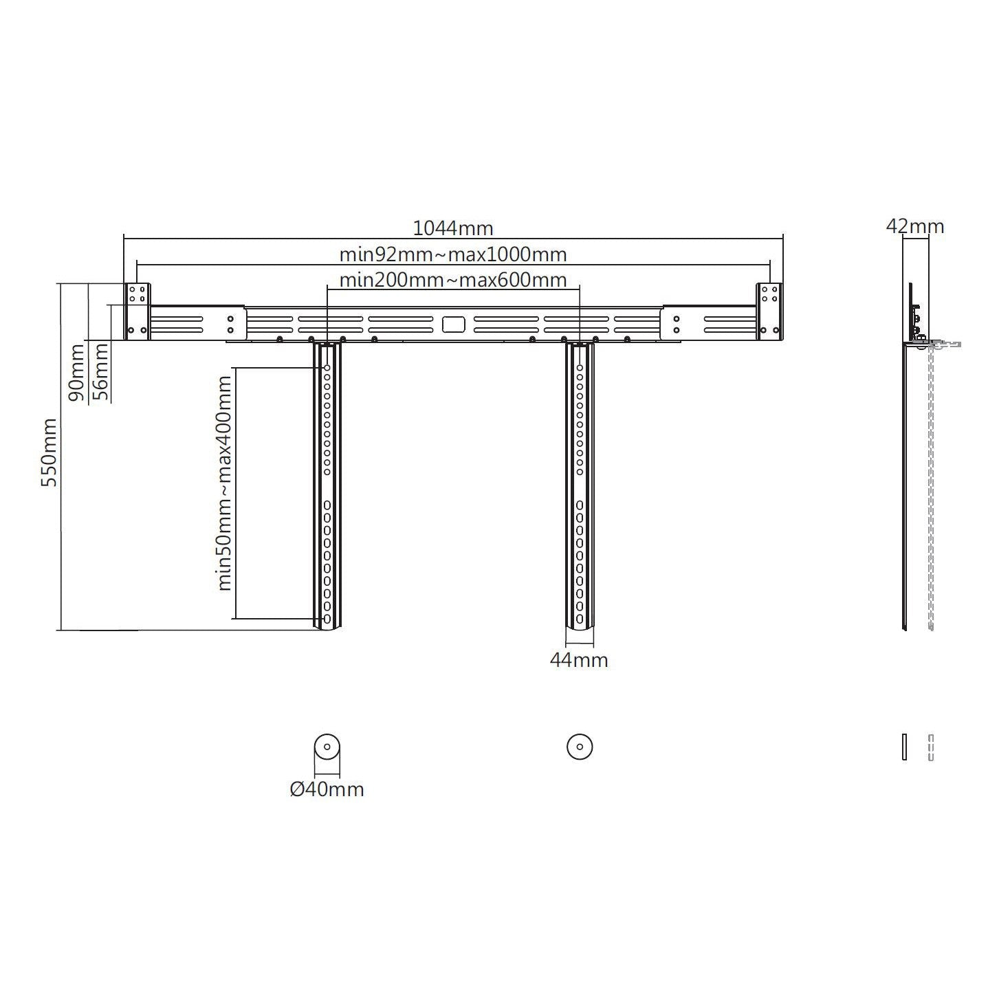 Prokord SB-55 Universal Soundbar Bracket