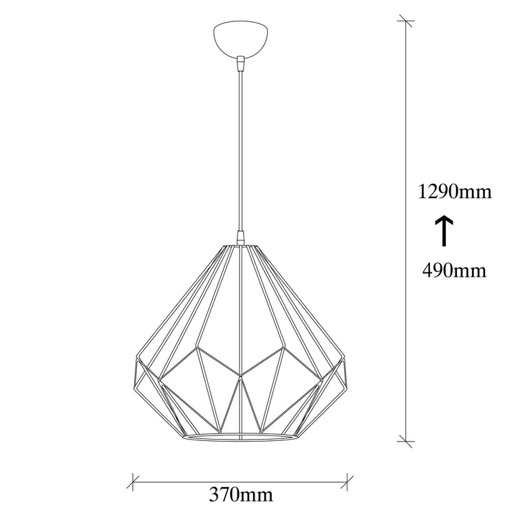 Luminaire Opviq Diamond Ceiling Light, 703-S, 40 W, E27