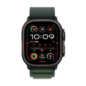 Apple Watch Ultra 2 GPS + Cellular 49 mm, Black Titanium Case with Dark Green Alpine Loop
