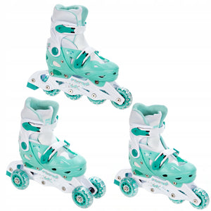 Raven Balloon Roller Skates, white/mint, 29-32