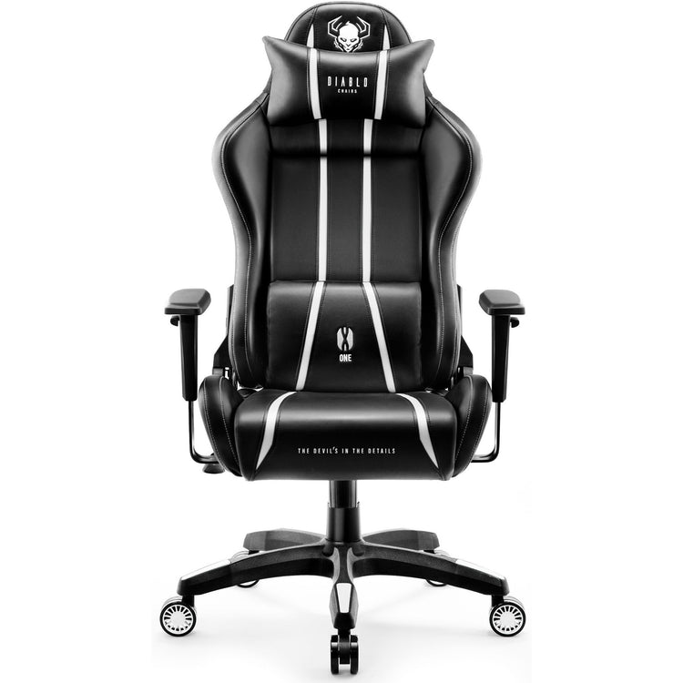 Gaming Chair Diablo X-One 2.0 King, 60 x 74 x 136 - 145 cm, White/Black