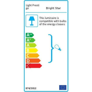 Luminaire Wall Light Prestige Bright Star LP-812/1W, 60 W, E27