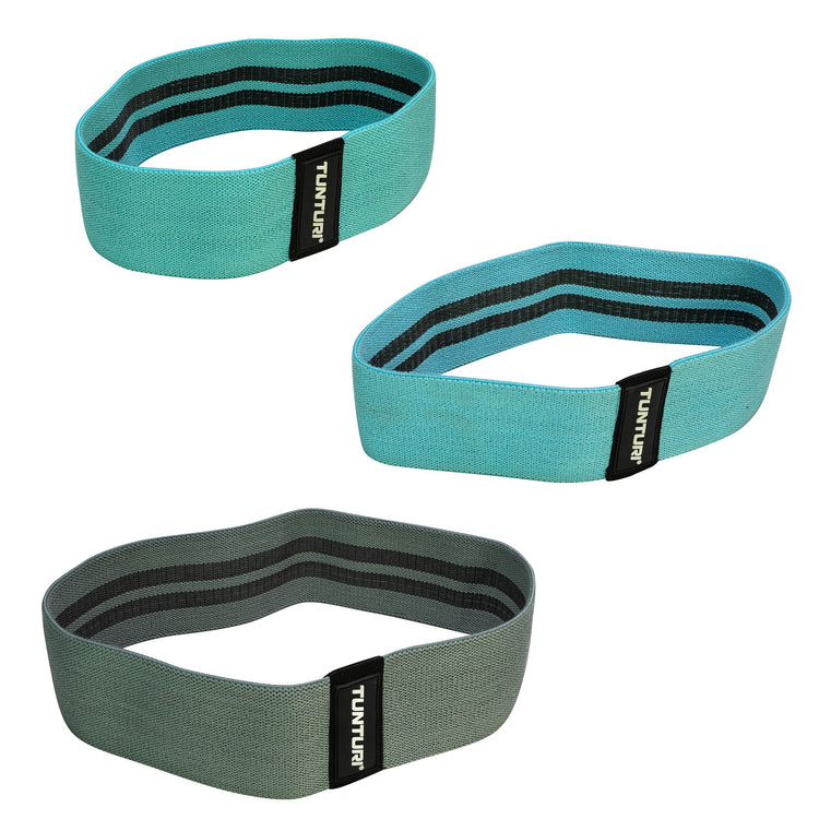 Tunturi Textile Resistance Booty Band Set, 3 pieces