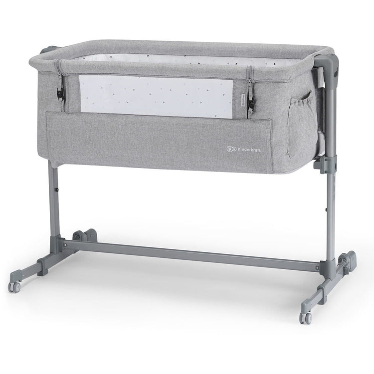 KinderKraft Neste Up Bedside Crib, Grey