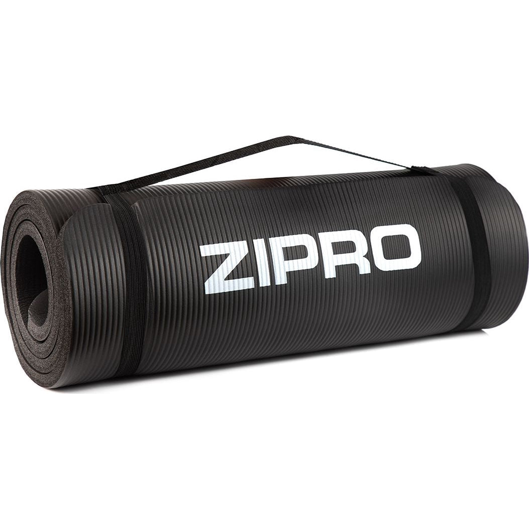 Zipro Training Mat NBR Fitness and Yoga Mat, Black, 180 cm x 60 cm x 1.5 cm