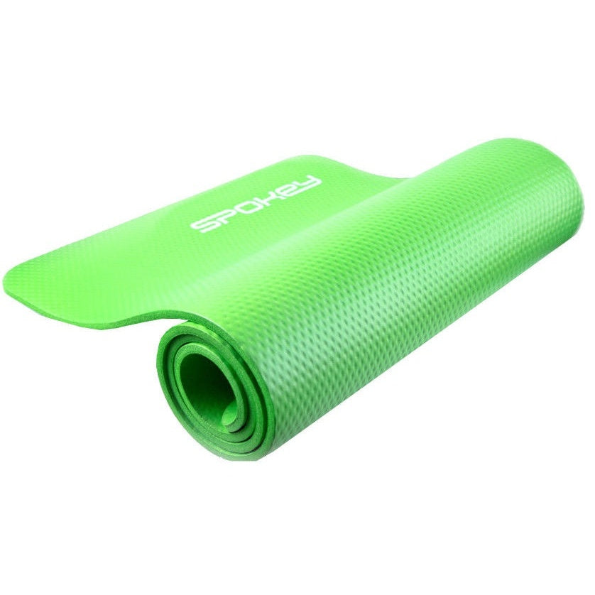 Spokey SoftMat fitness and yoga mat, Green/Grey, 180 cm x 60 cm x 1 cm