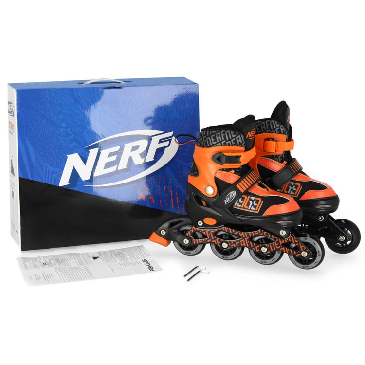 Roller Skates Spokey Nerf Strive 941341, black/orange, 38-42