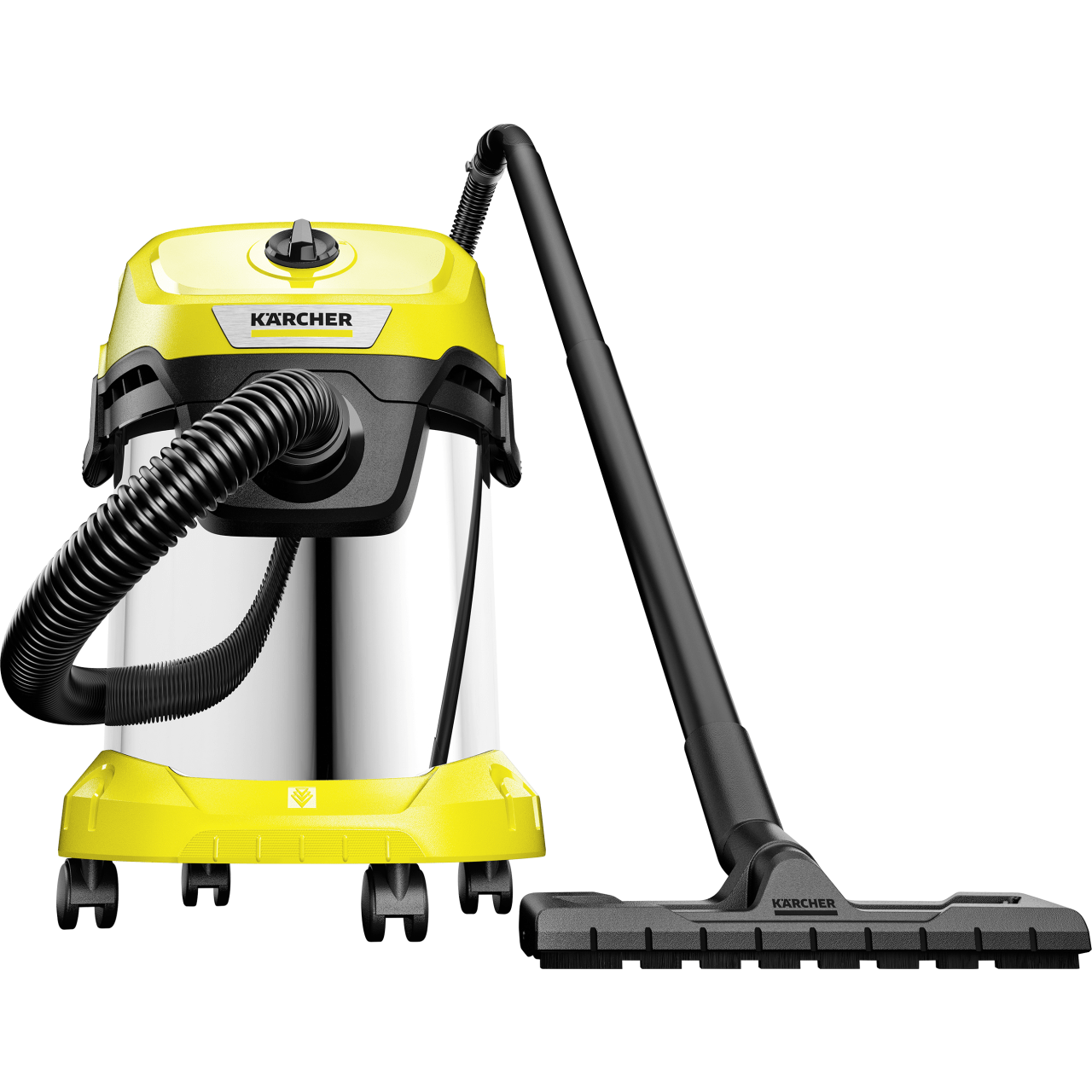 Kärcher WD 3 S V-17/4/20 Wet and Dry Vacuum Cleaner yellow/stainless steel