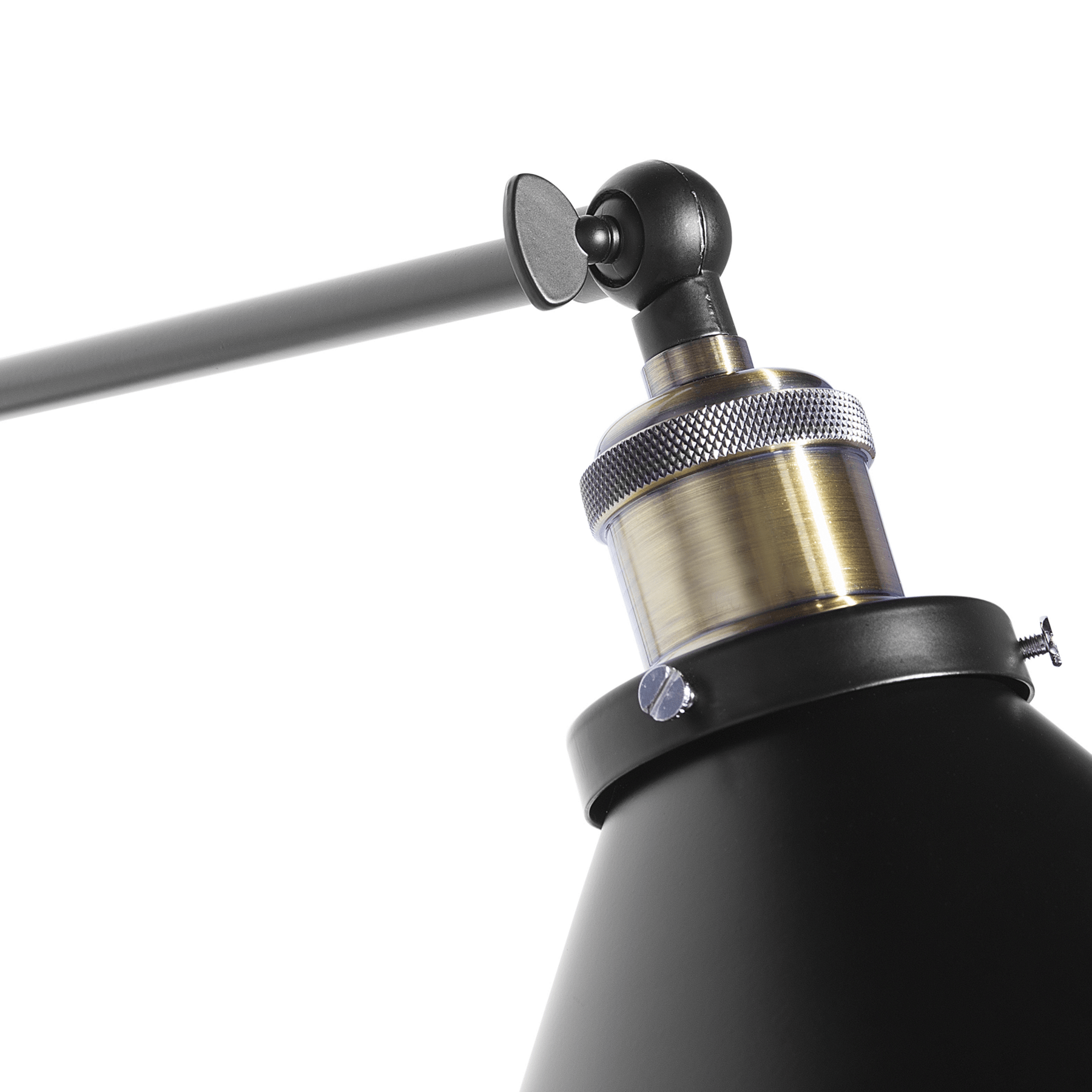 Beliani Narva Set of 2 Wall Lamps, Black Metal