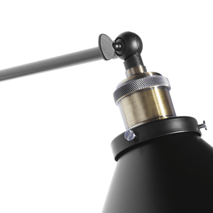 Beliani Narva Set of 2 Wall Lamps, Black Metal