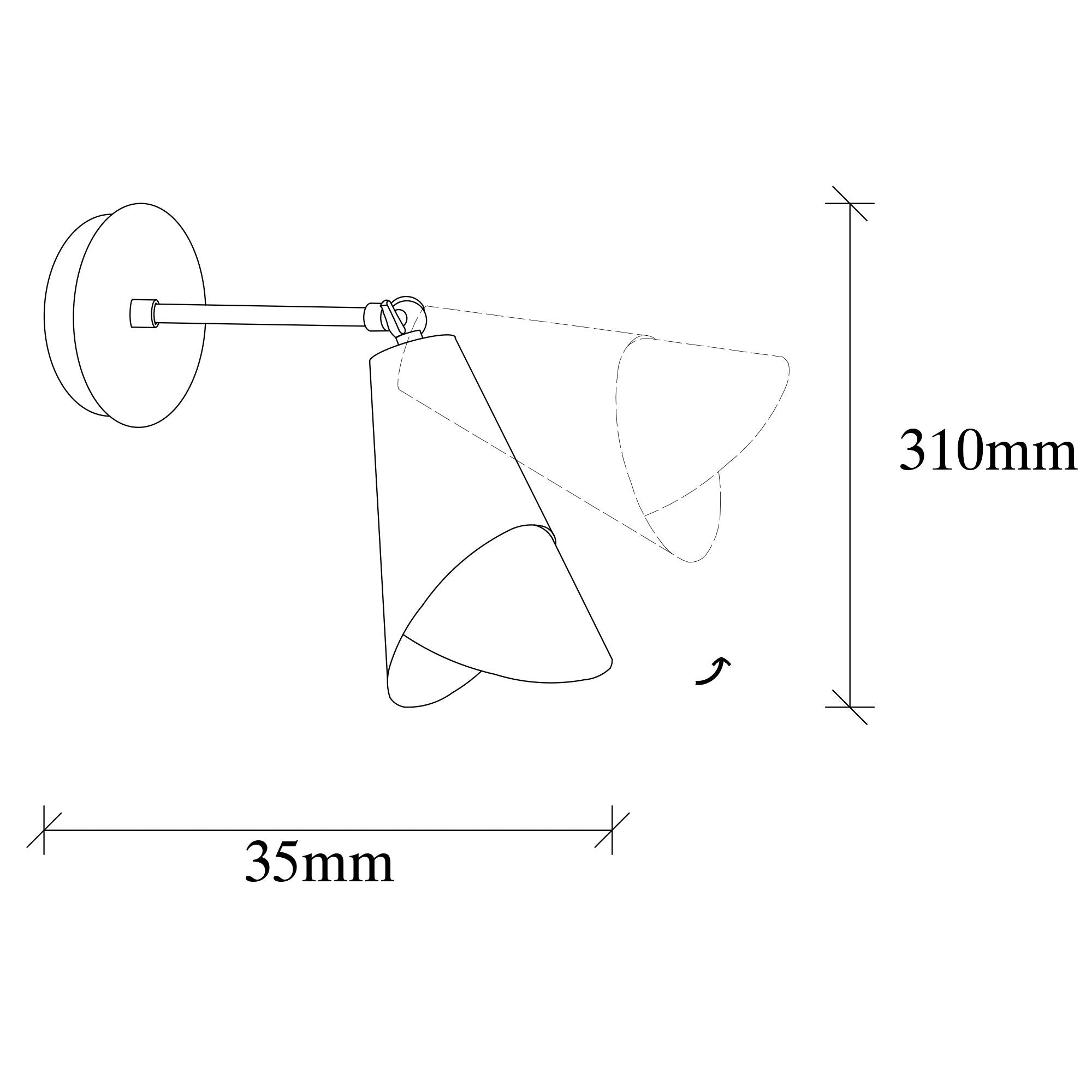 Luminaire wall Opviq Pacman 3330, 40 W, E27