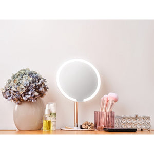 Cosmetic mirror ETA Cosmetic Mirror, with lighting, freely standing, 26 cm x 30.5 cm, white