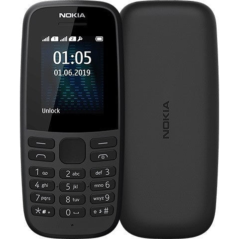 Phone with buttons Nokia 105 2019, 4 MB, black