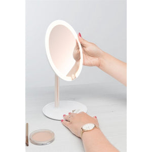 Cosmetic mirror ETA Cosmetic Mirror, with lighting, freely standing, 26 cm x 30.5 cm, white