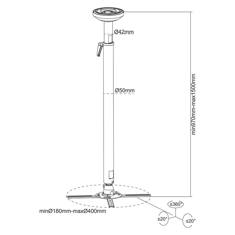 Multibrackets M Projector Mount HD 970-1500 mm