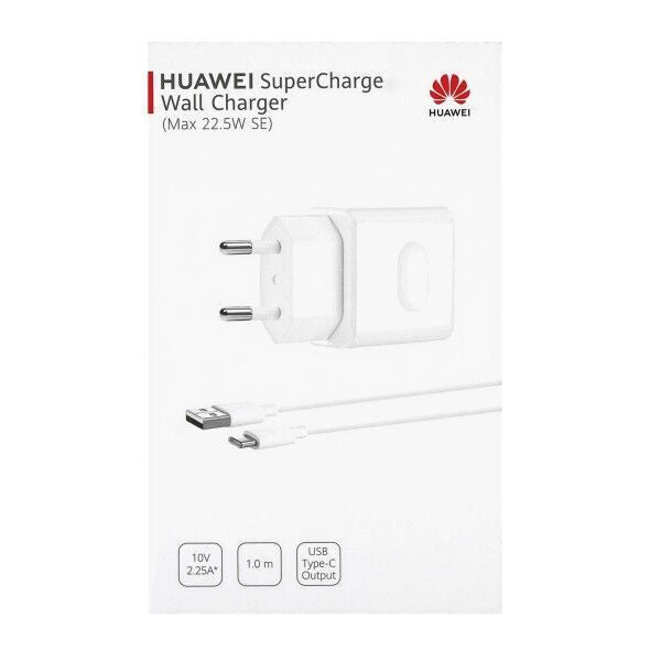 Phone charger Huawei CP404B, USB/USB Type-C, white