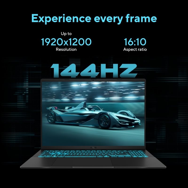 Asus 16" V16 V3607VH Gaming Laptop, Black