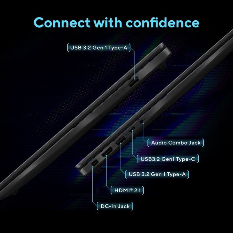 Asus 16" V16 V3607VH Gaming Laptop, Black