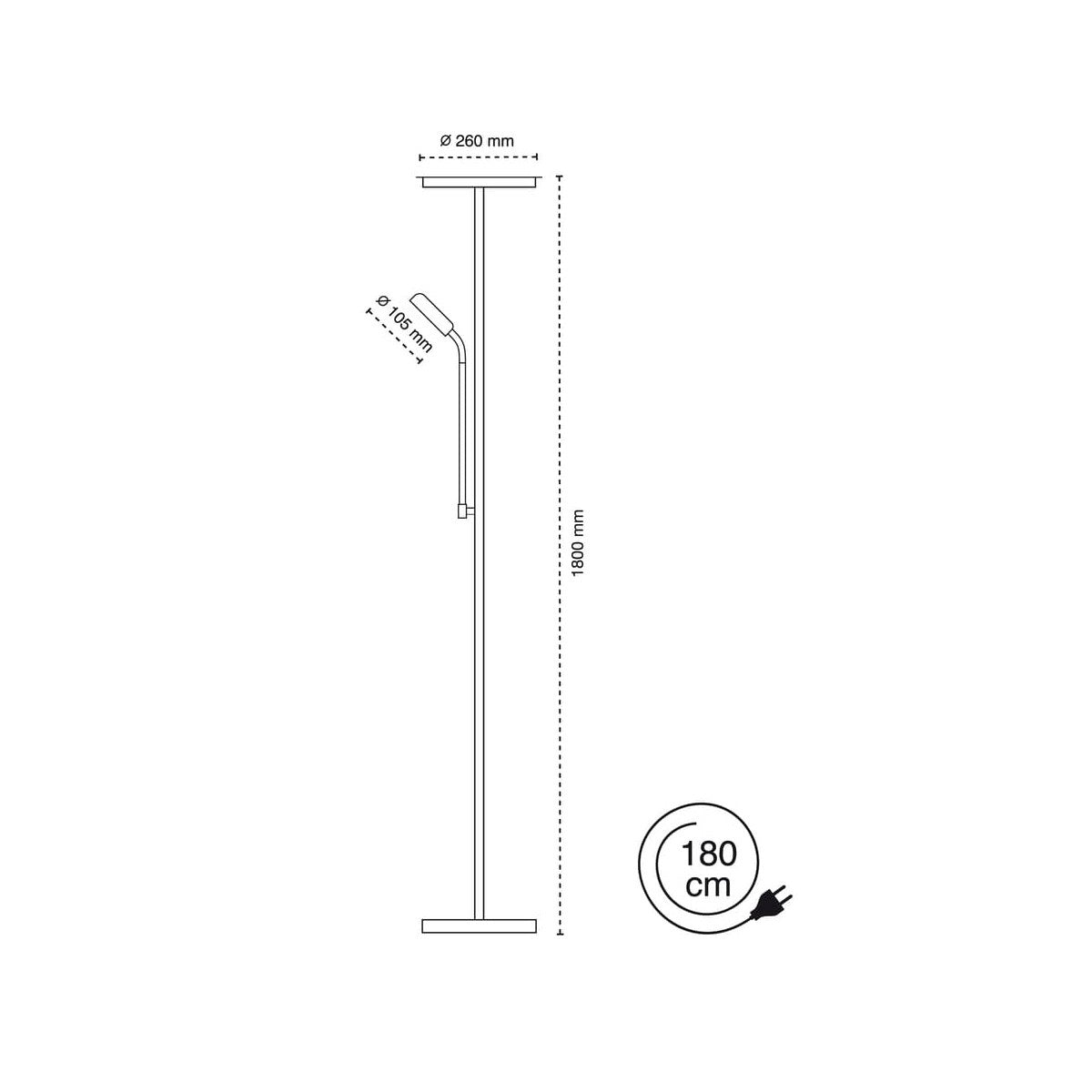 Floor lamp CristalRecord Lisa 06-809-02-100, E27 / E14