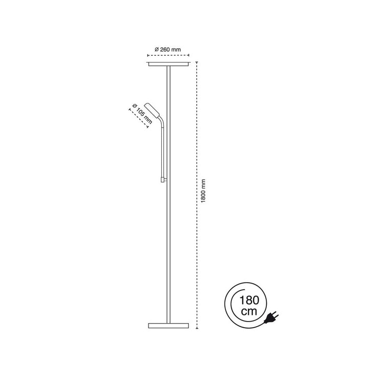 Floor lamp CristalRecord Lisa 06-809-02-100, E27 / E14