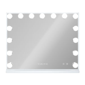 Vanitii Hollywood Mirror with Bluetooth and 15 Dimmable LED Bulbs