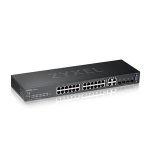 Zyxel GS2220-28 Managed L2 Gigabit Ethernet 24 Port Network Switch, Black