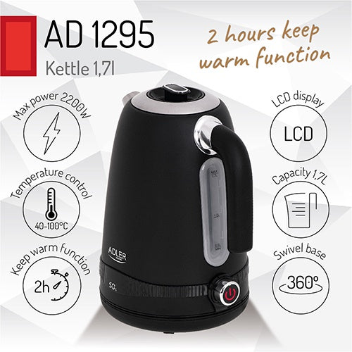 Electric Kettle Adler AD 1295, 1.7 l