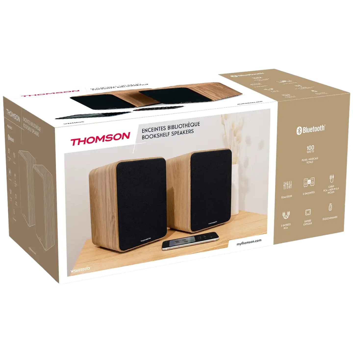 Thomson WS602DUO Set with 2 Wooden Box Speakers