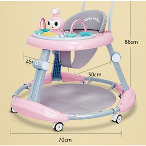 6-in-1 Ergonomic Tavalax Baby Walker with Music Panel, Adjustable Height, and 360° Silent Wheels