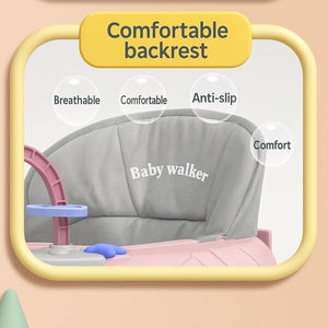 6-in-1 Ergonomic Tavalax Baby Walker with Music Panel, Adjustable Height, and 360° Silent Wheels