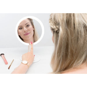 Cosmetic mirror ETA Cosmetic Mirror, with lighting, freely standing, 26 cm x 30.5 cm, white