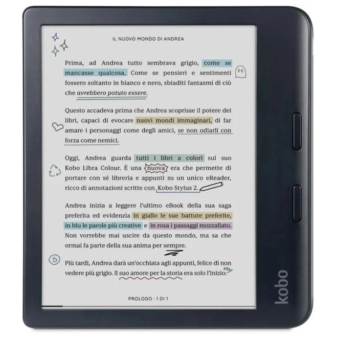 Kobo eBook-Reader Libra Colour black Bundle incl. Stylus 2 N428-KU-BK-K-BU