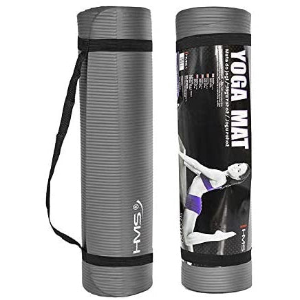 HMS YM03 Fitness and Yoga Mat, Grey, 171 cm x 61 cm x 10 cm