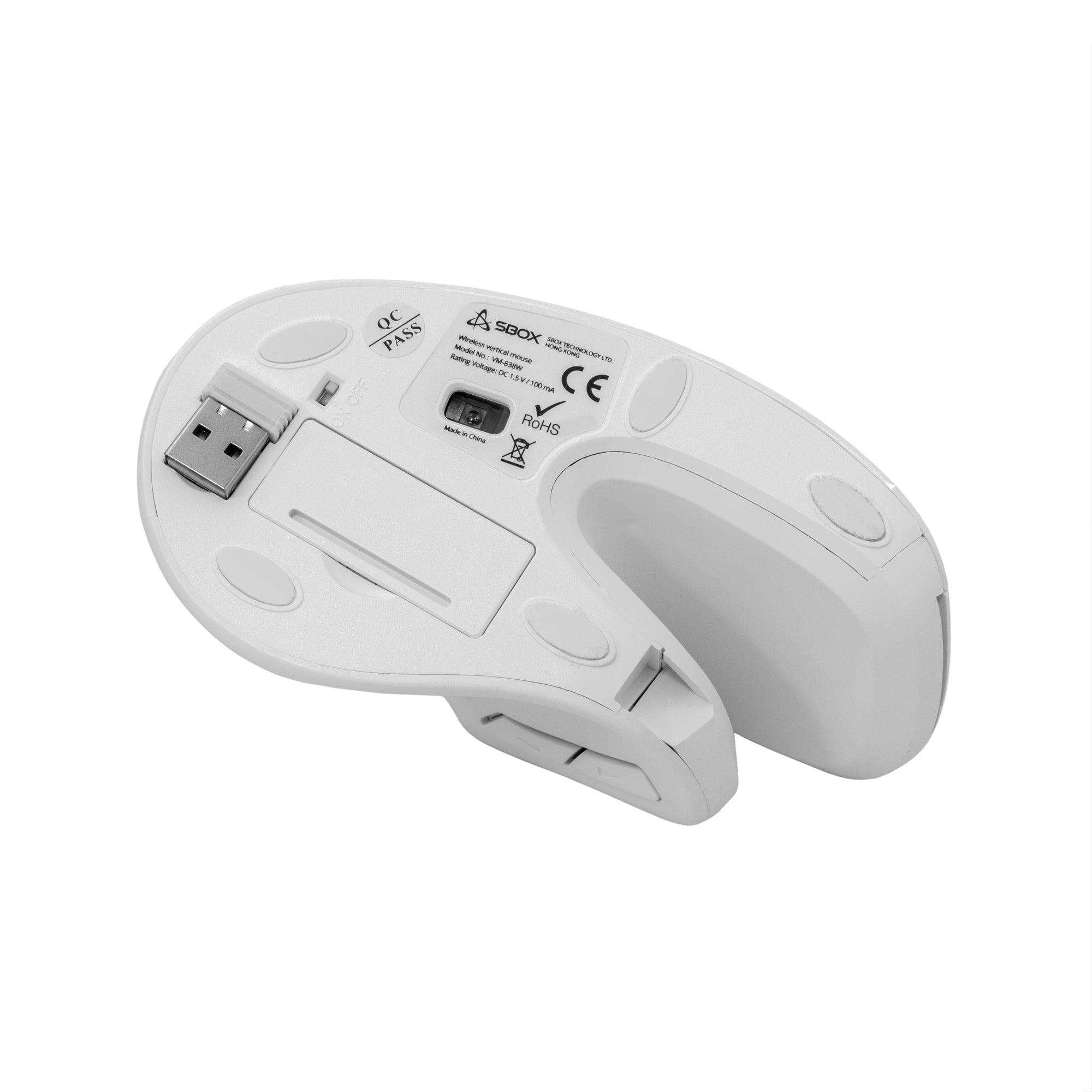 Computer mouse Sbox VM-838W bluetooth / usb, white