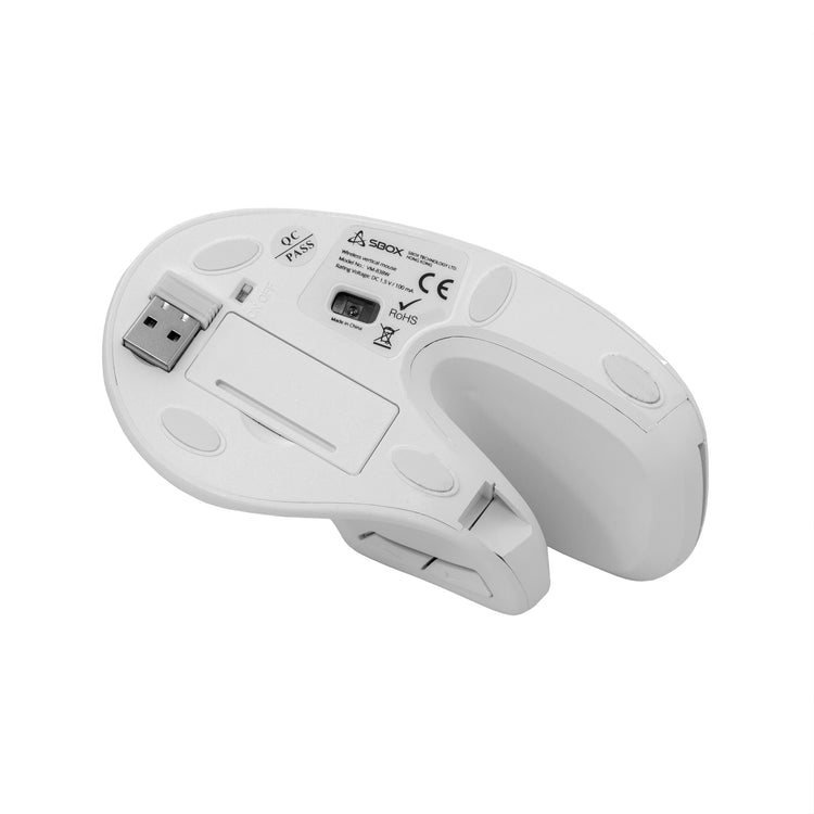 Computer mouse Sbox VM-838W bluetooth / usb, white